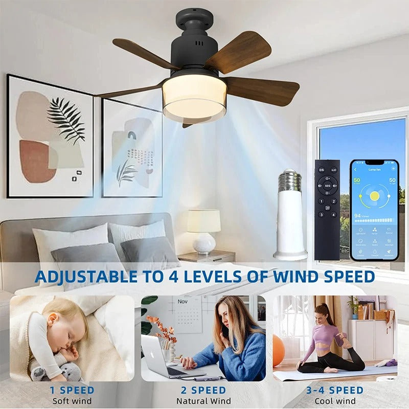 AuraFlow - Modern LED Ceiling Fan with Light & Remote Control