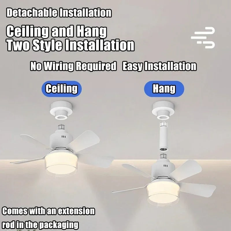AuraFlow - Modern LED Ceiling Fan with Light & Remote Control
