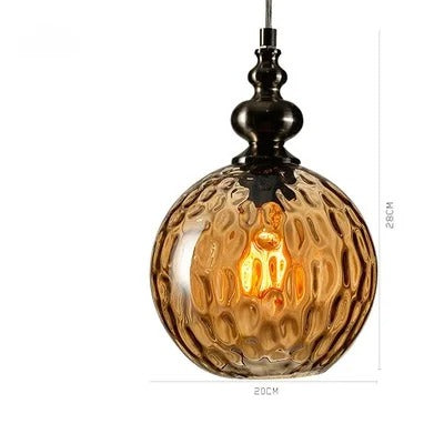 NordicBeam Glass Ball Pendant Light – Vintage Style for Dining & Living Room
