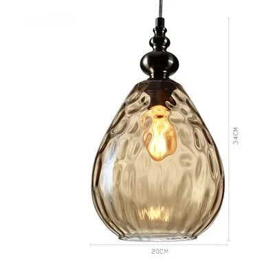 NordicBeam Glass Ball Pendant Light – Vintage Style for Dining & Living Room