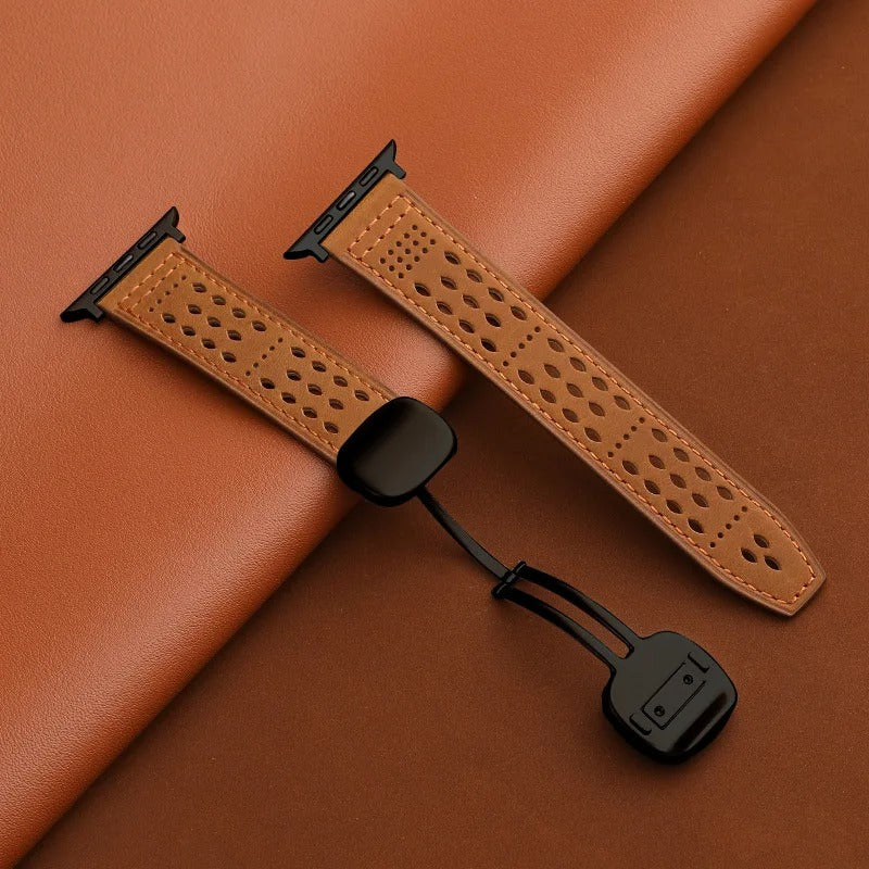Aegis Bands - Magnetic Leather Watch Strap for Apple Watch 38–49mm