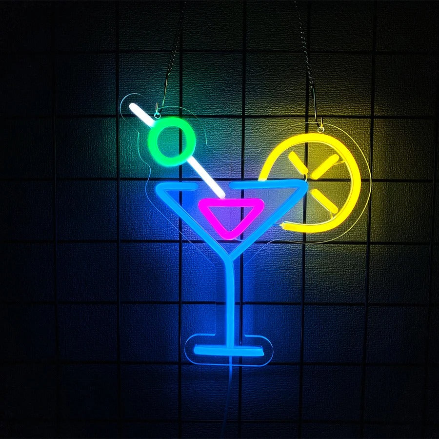 Neon Aura - Cocktails & Dreams LED Sign for Aesthetic Wall Decor