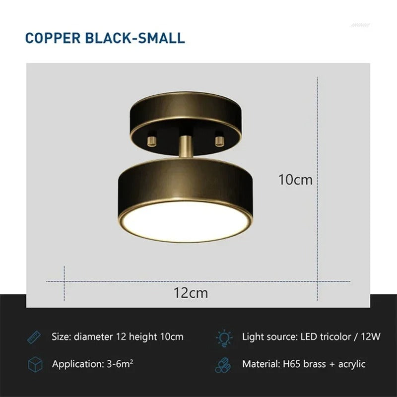 LumiSpace - Modern Rotatable LED Ceiling Light - Round Fixture for Home