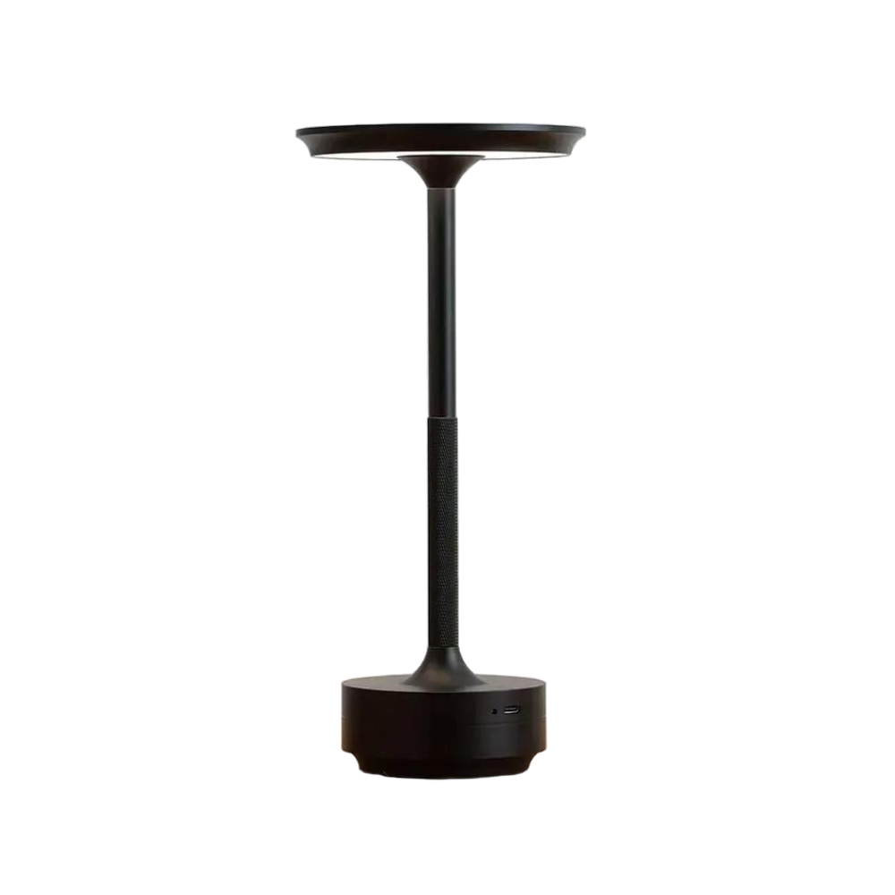 Modern Aluminum Touch Table Lamp, Dimmable Portable Rechargeable LED Night Light for Bedside