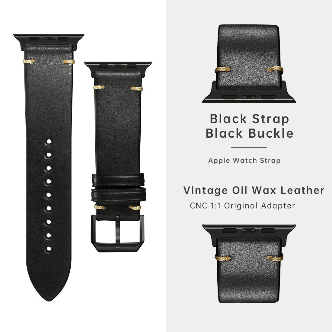 Crafted - Premium Leather Strap for Apple Watch Ultra & Series