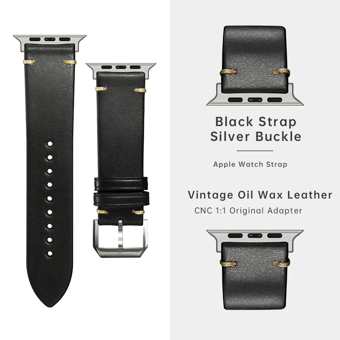 Crafted - Premium Leather Strap for Apple Watch Ultra & Series