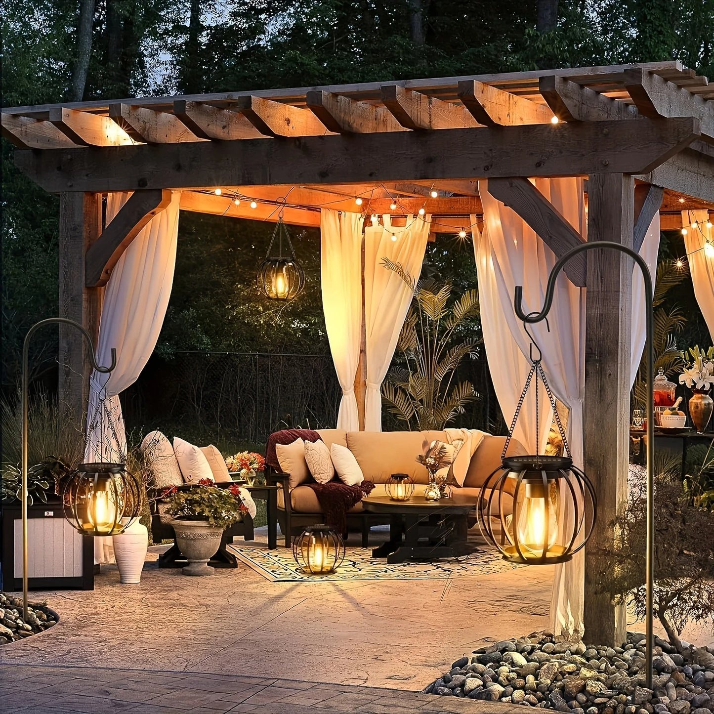 BrightGlow - Hanging Solar Lights Outdoor Decor Waterproof