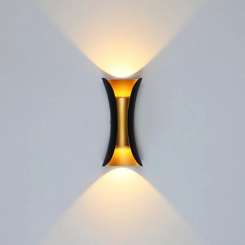 BrightHome - Modern Curved Indoor/Outdoor Waterproof LED Wall Lights, Aluminum