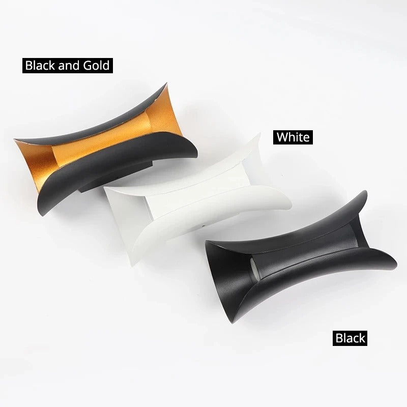 BrightHome - Modern Curved Indoor/Outdoor Waterproof LED Wall Lights, Aluminum