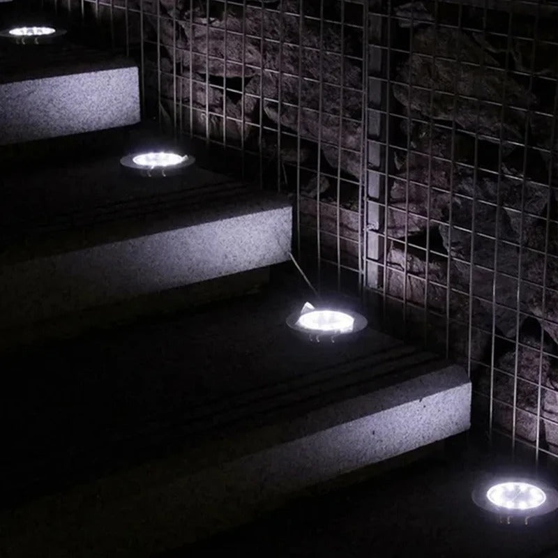BrightPath - 20 LEDs Solar Ground Lights Outdoor Waterproof