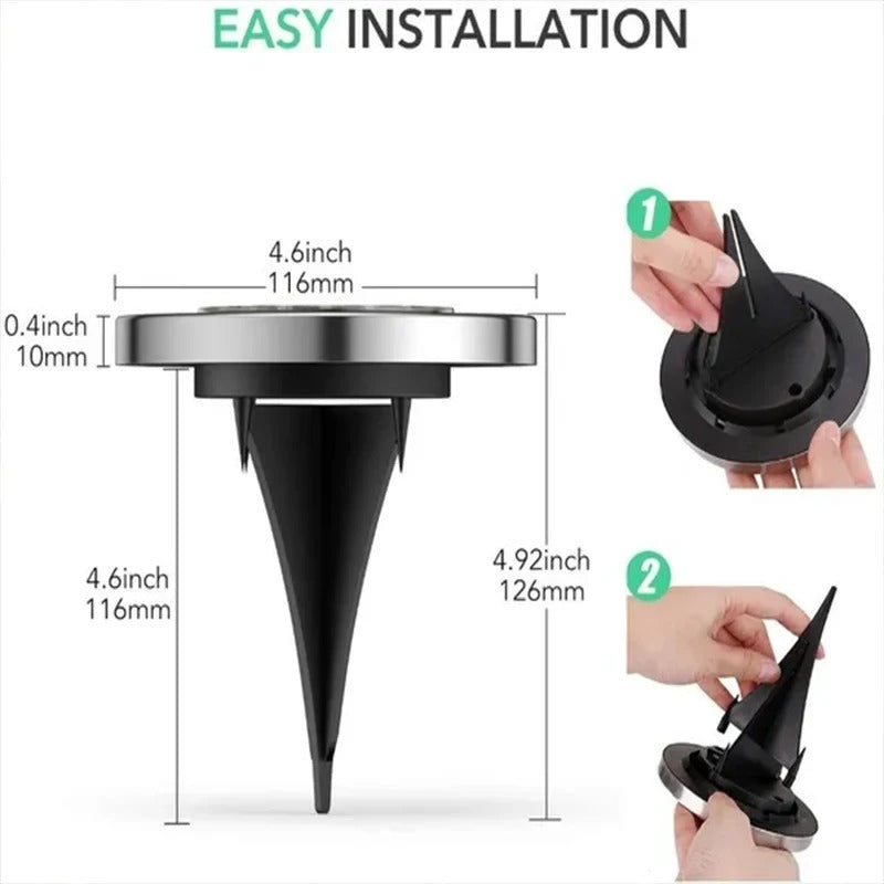 BrightPath - 20 LEDs Solar Ground Lights Outdoor Waterproof