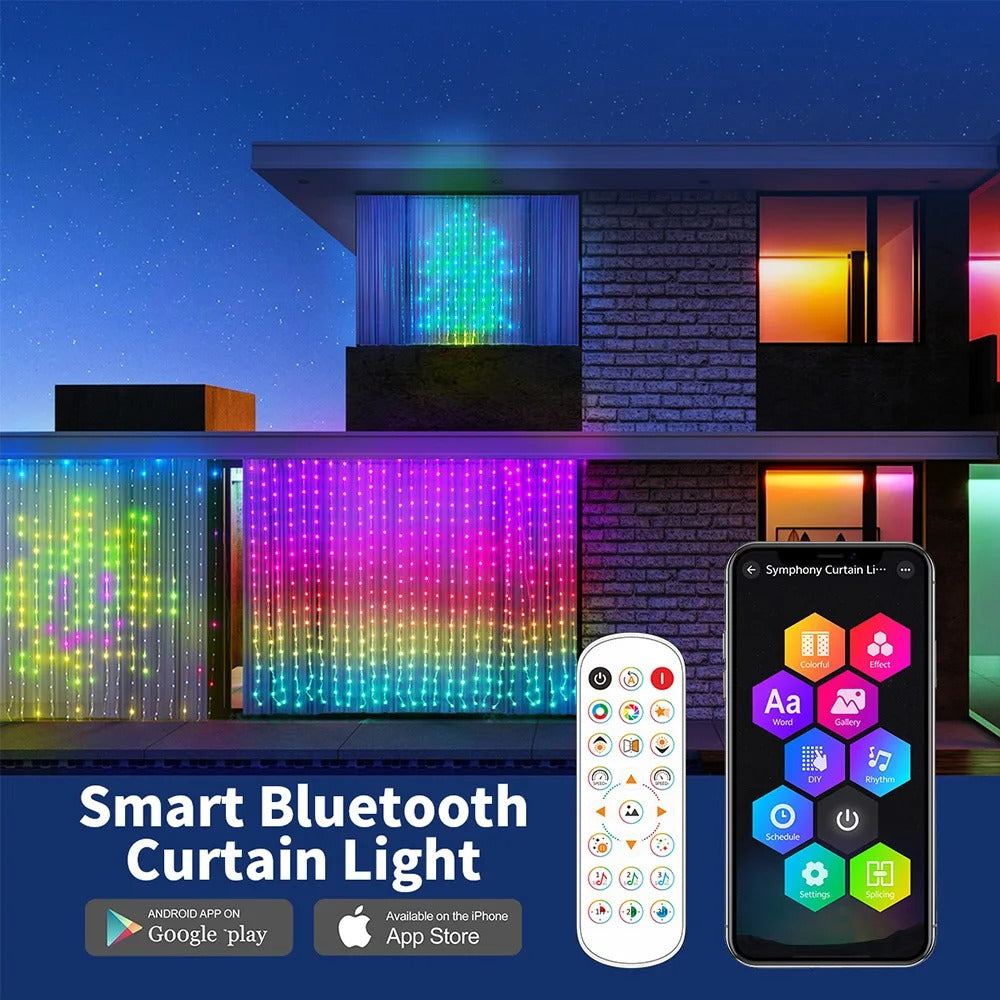 Brightify - 400LED Smart Curtain String Lights with App & Music Sync