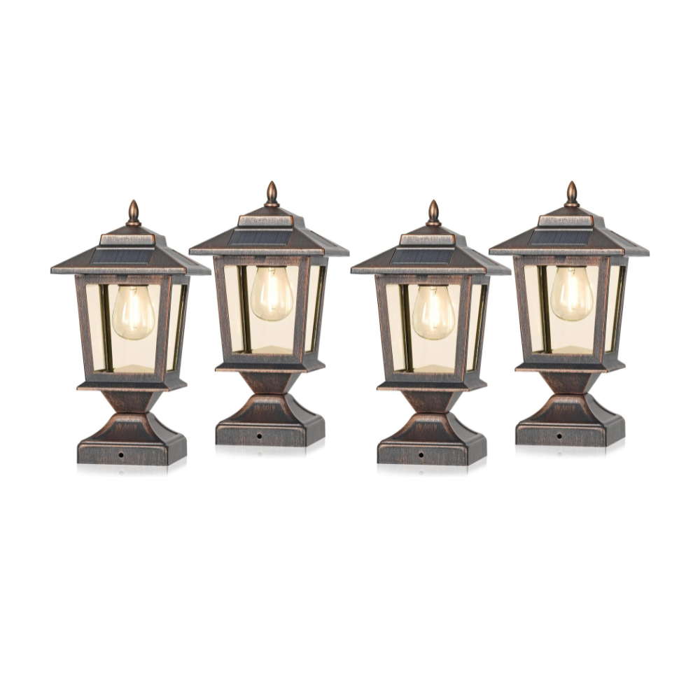 BrightGuard - Solar Lights for 4x4 Posts – Waterproof Outdoor Lamps