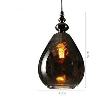 NordicBeam Glass Ball Pendant Light – Vintage Style for Dining & Living Room