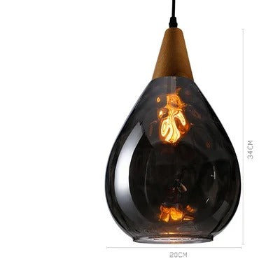 NordicBeam Glass Ball Pendant Light – Vintage Style for Dining & Living Room