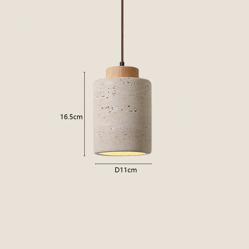 Aetherial Wabi-Sabi Stone Pendant Light | Japanese Style Bedroom & Bedside Decor
