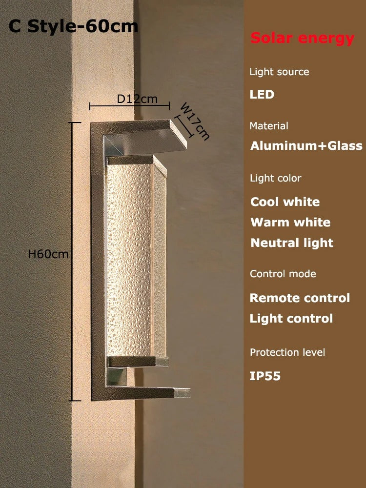 SunBeam Outdoor Solar Wall Light - Waterproof and Motion-Sensing
