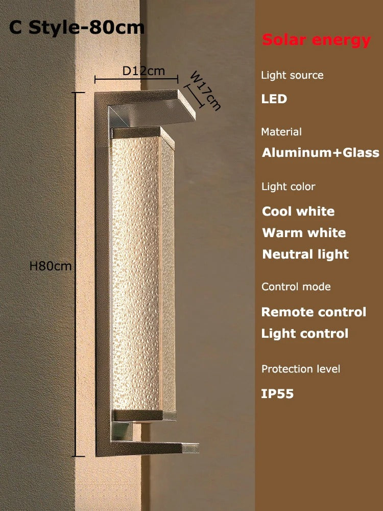 SunBeam Outdoor Solar Wall Light - Waterproof and Motion-Sensing