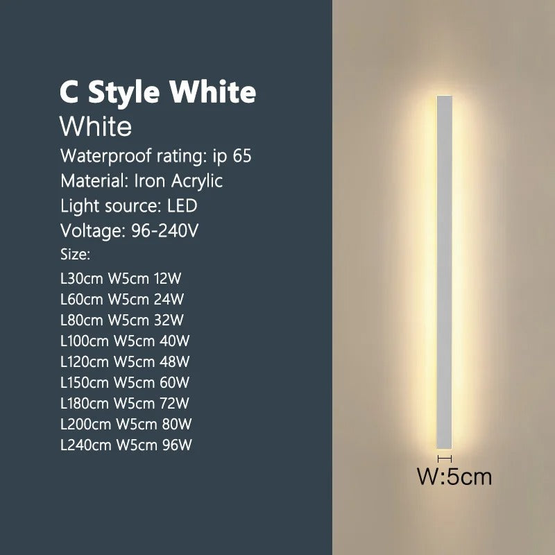 Luminova - Modern Outdoor LED Wall Lamp | Waterproof & Durable