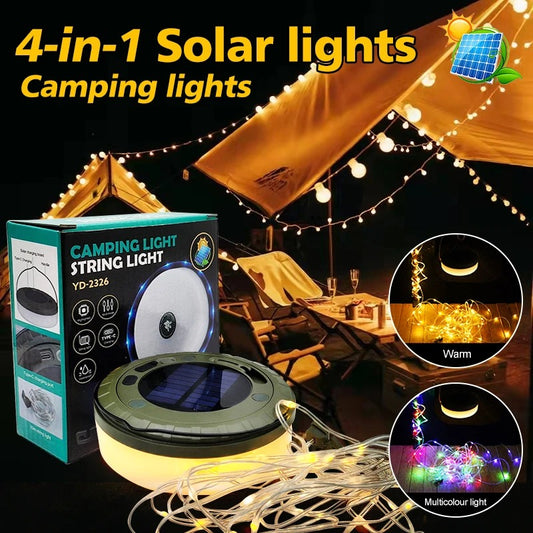 NovaLux - RGB Solar Camping String Lights with Hook