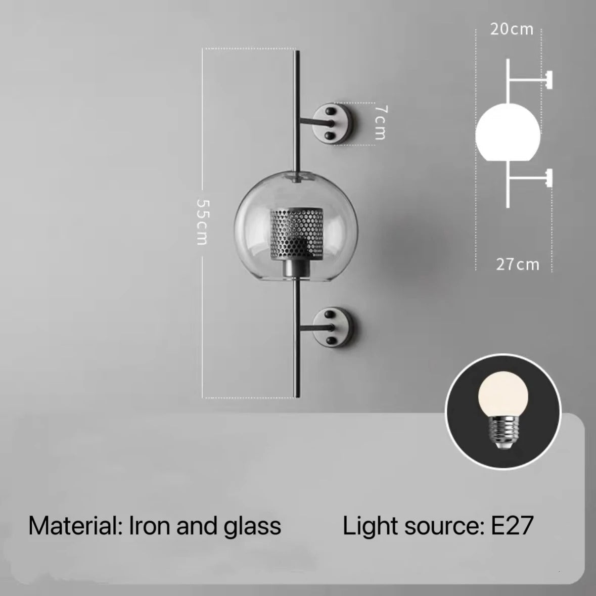 Elysian - Nordic Retro Wall Light for Bedroom, Kitchen & Hallway Decor