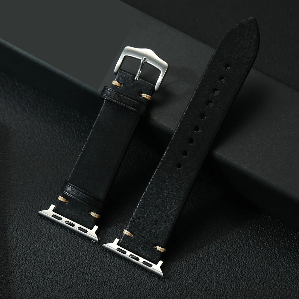 TimeCraft Retro Genuine Leather Strap for Apple Watch