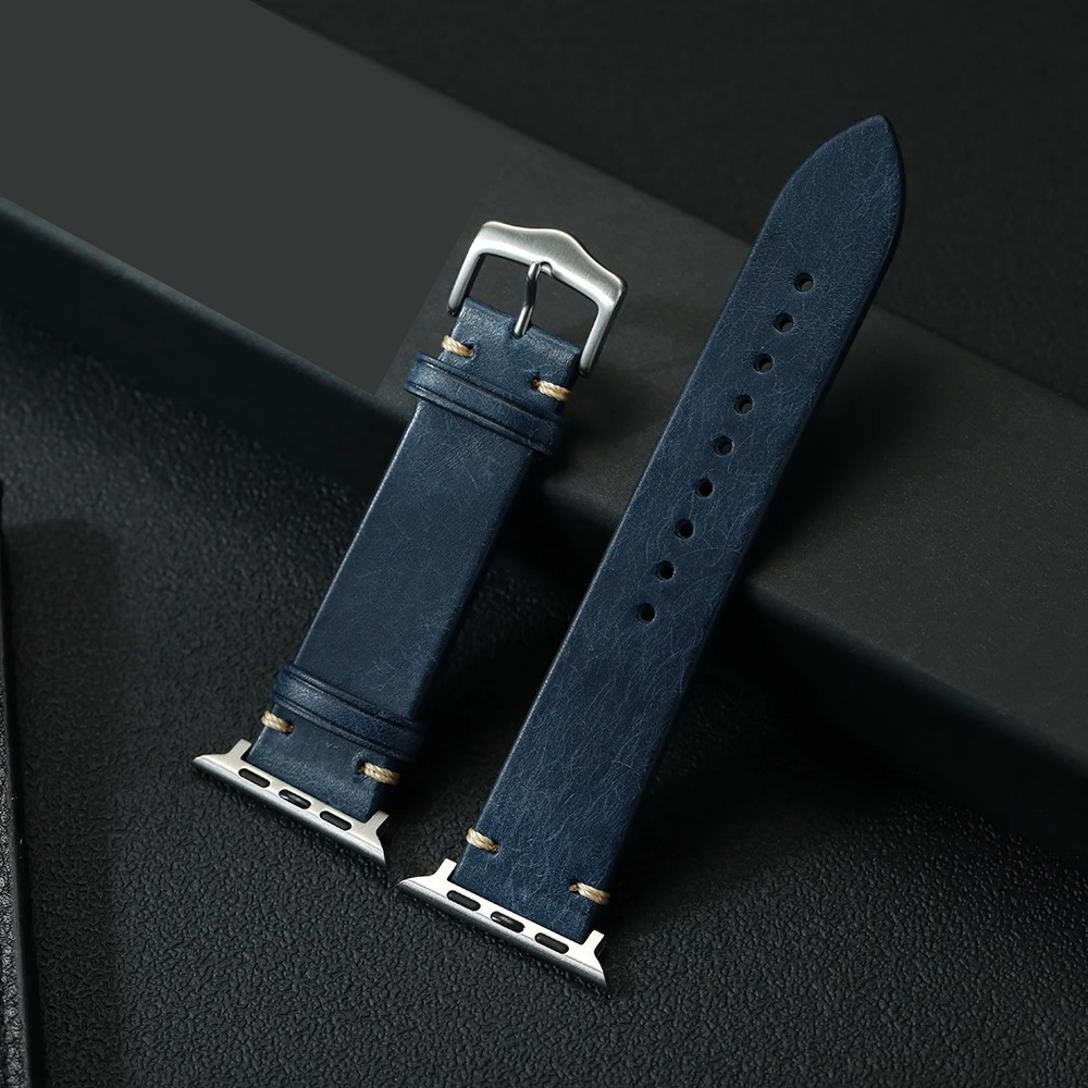 TimeCraft Retro Genuine Leather Strap for Apple Watch