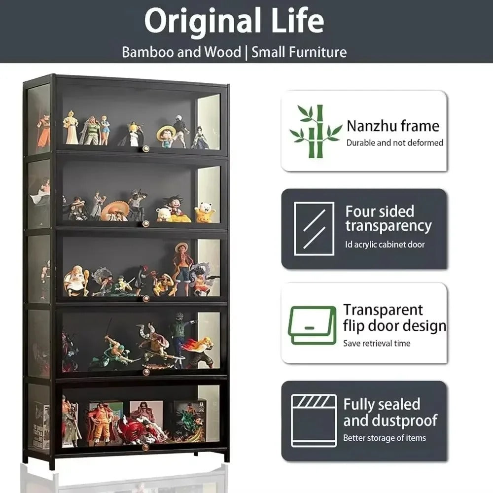 Collector's Showcase - 5-Tier Acrylic Display Cabinet for Collectibles & Toys