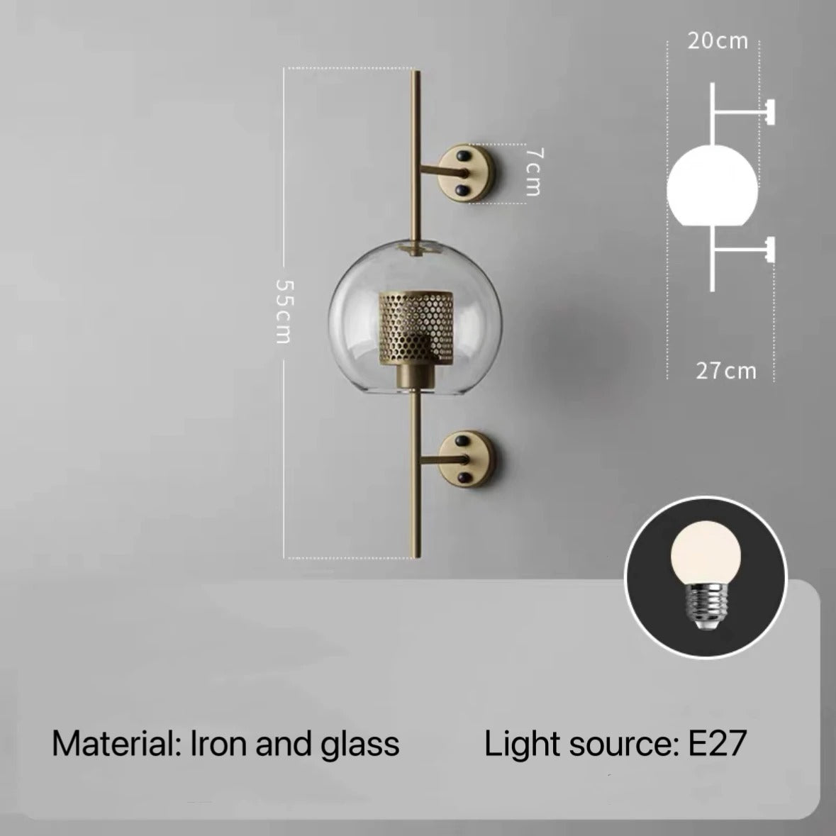 Elysian - Nordic Retro Wall Light for Bedroom, Kitchen & Hallway Decor