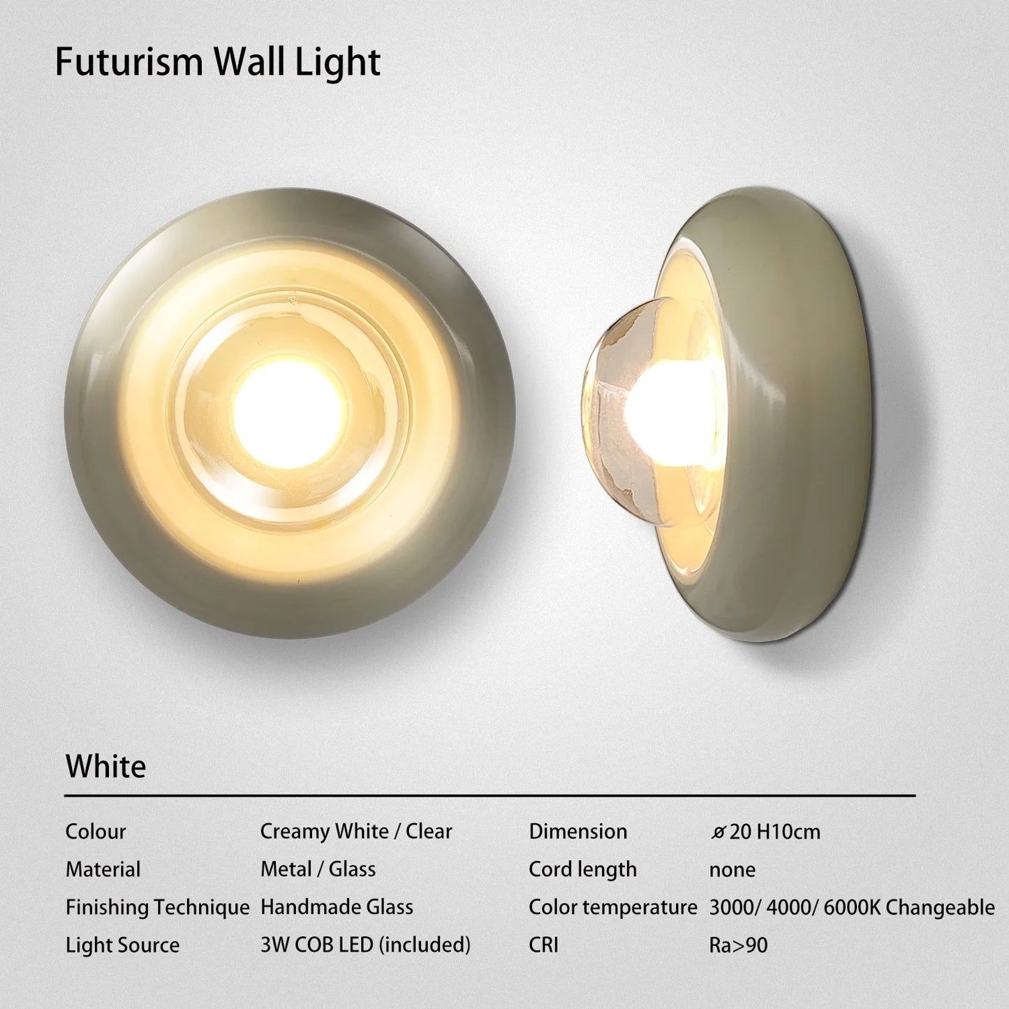 Artiva - Bauhaus LED Glass Wall Sconce – Modern Light Fixture