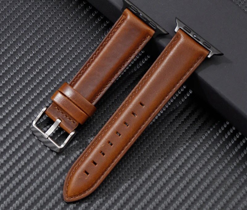 LuxeStrap - Genuine Leather Strap for Apple Watch Ultra & Series 4–9 SE