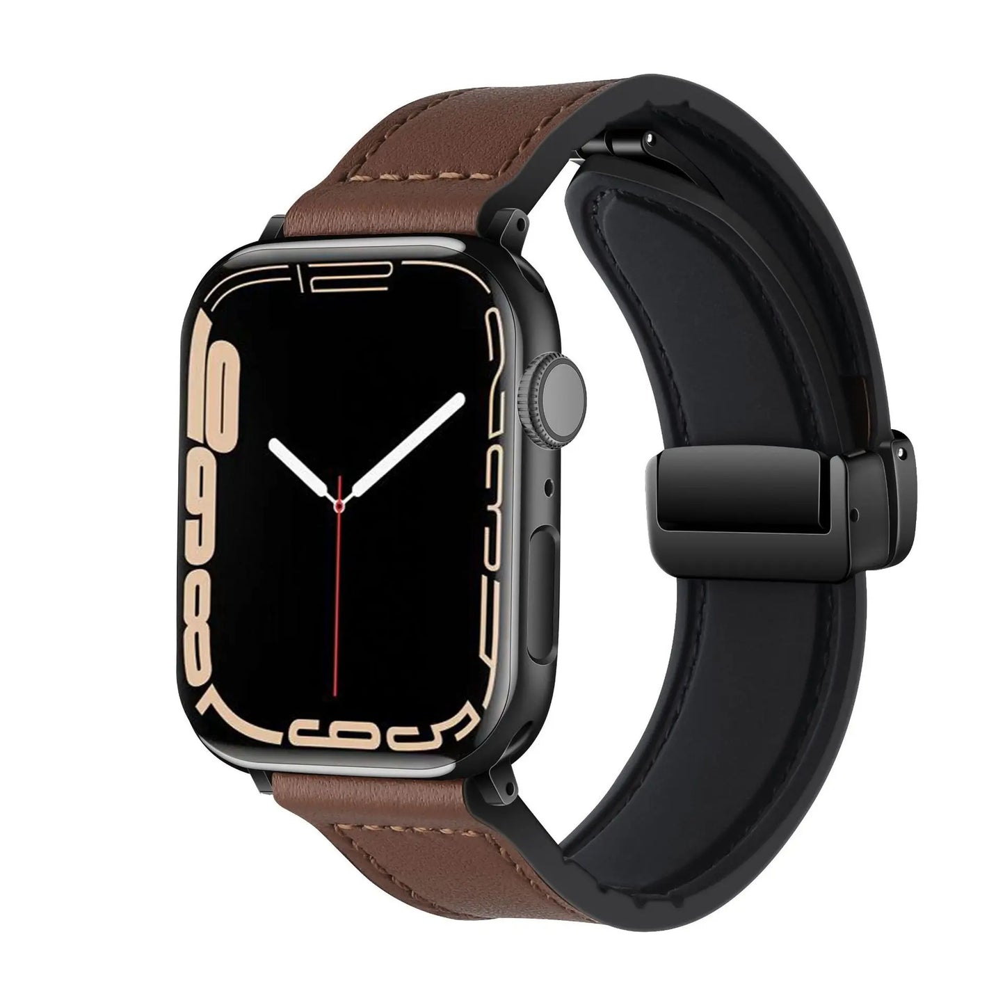 FlexBand - Magnetic Leather Silicone Strap for Apple Watch