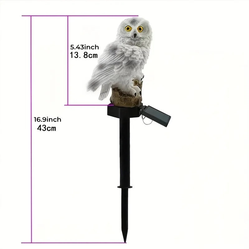 Decorative Solar LED Owl Garden Lights | Waterproof Outdoor Animal Sculpture | Pathway & Yard Accent Lamp