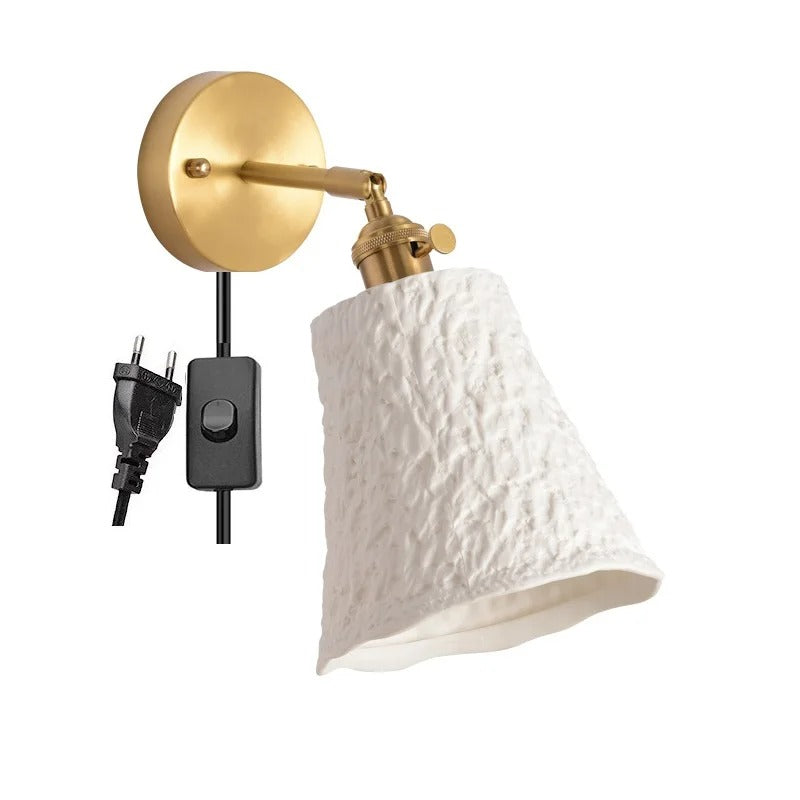 ModernLume Ceramic LED Wall Lamp with Pull Chain
