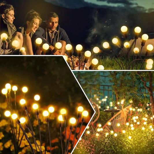 EcoGlow - 10 LEDs Solar Swaying Lights Outdoor Waterproof Garden Decor