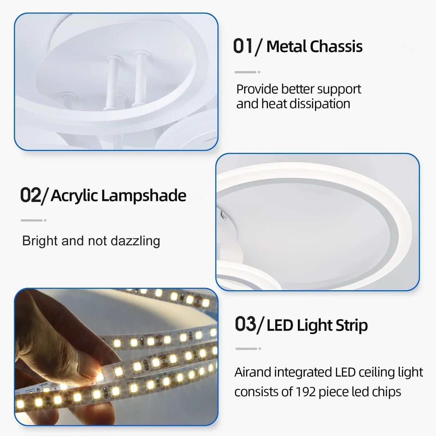 EleganceGlow Modern LED Ring Chandelier Ceiling Light Dimmable Gold Finish