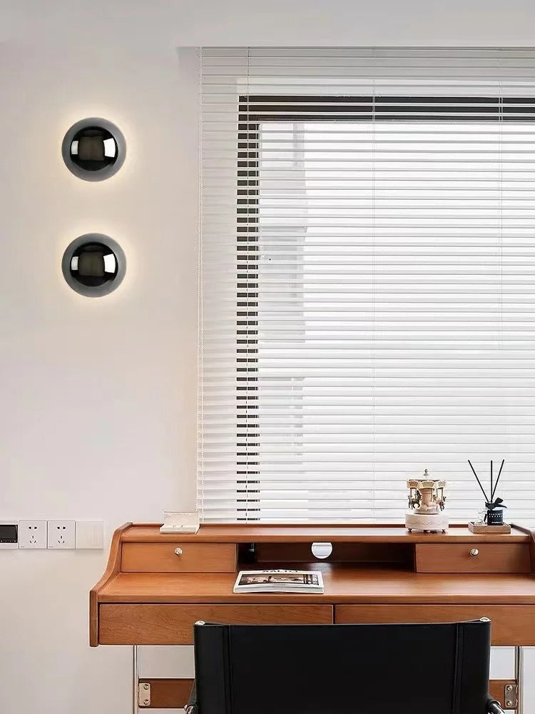 Ember Glow Minimalist Silver Nordic Wall Lamp - Modern LED Sconce