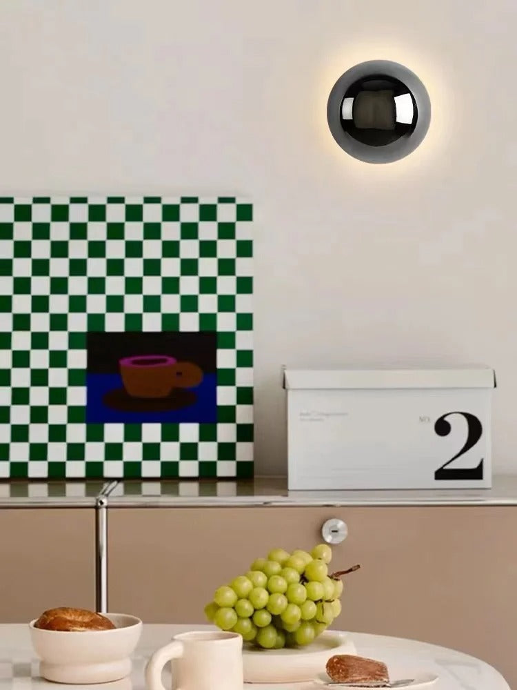 Ember Glow Minimalist Silver Nordic Wall Lamp - Modern LED Sconce