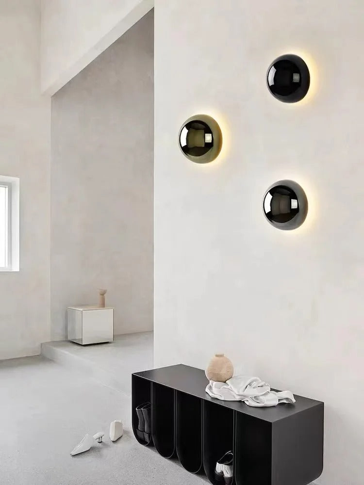 Ember Glow Minimalist Silver Nordic Wall Lamp - Modern LED Sconce