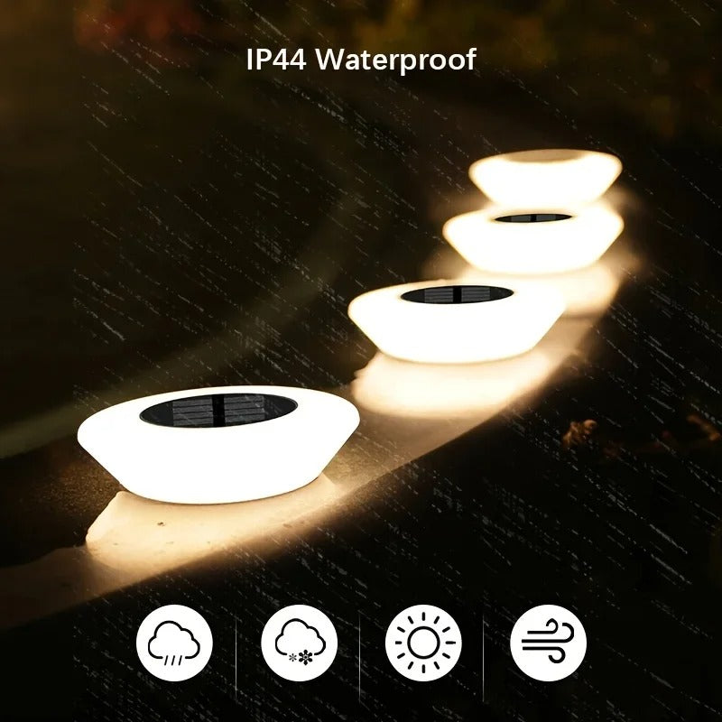 EverGlow - 14 LEDs Solar In-Ground Lights Outdoor Waterproof