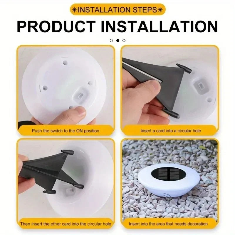 EverGlow - 14 LEDs Solar In-Ground Lights Outdoor Waterproof