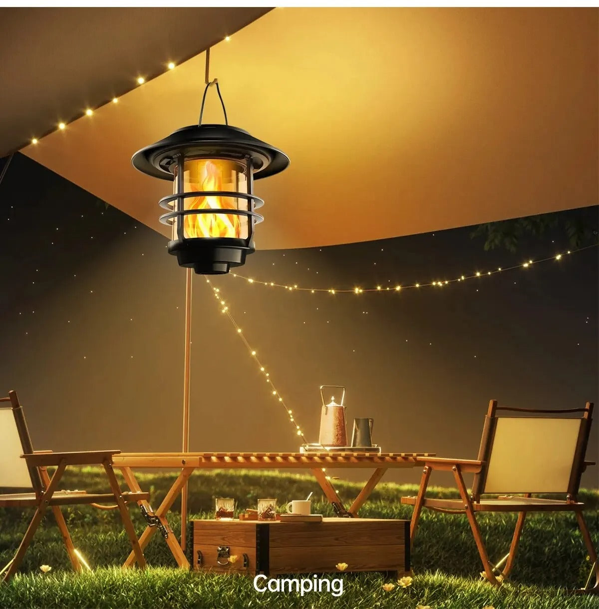 FireFly Glow - LED Solar Flame Lights Outdoor Waterproof Flickering Lanterns