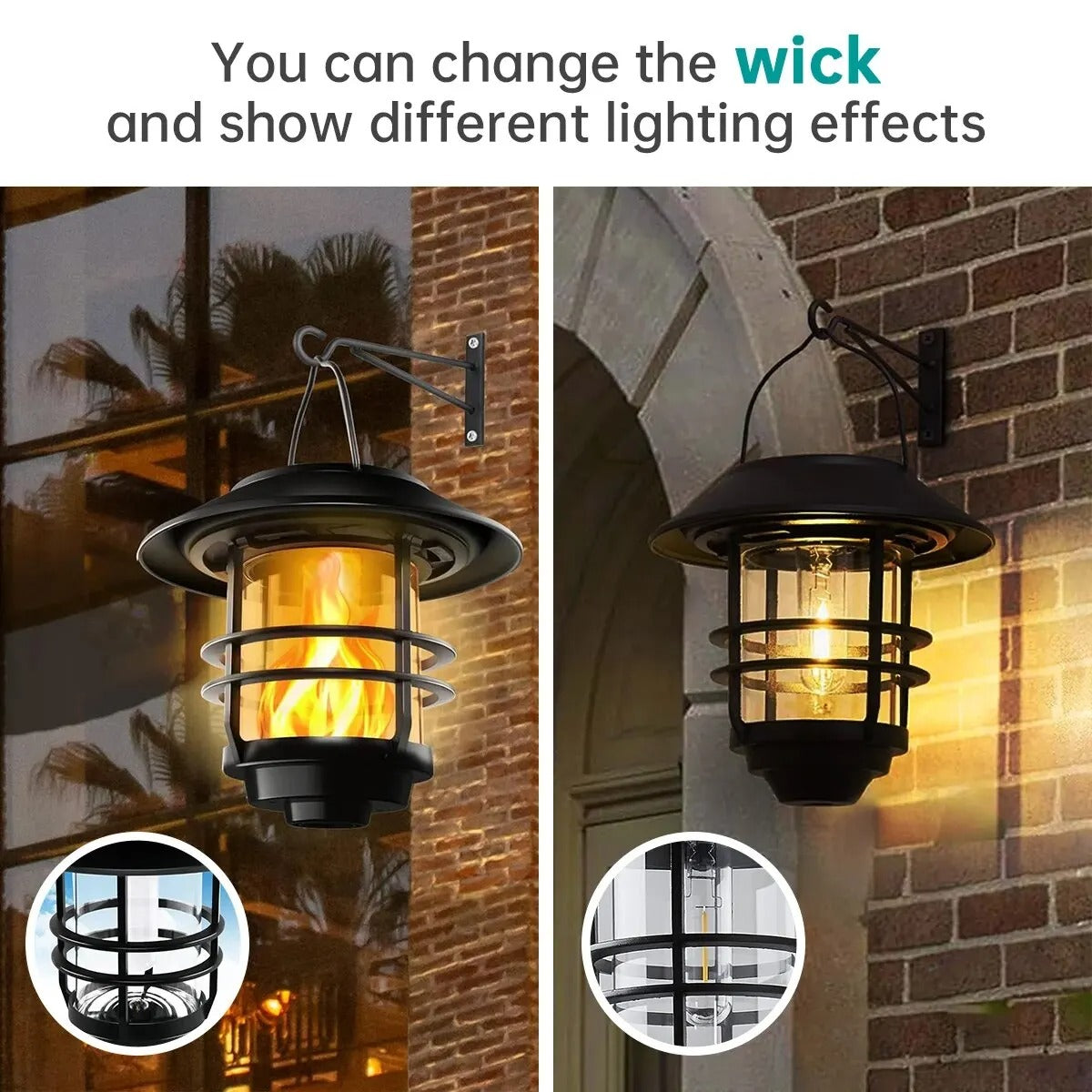 FireFly Glow - LED Solar Flame Lights Outdoor Waterproof Flickering Lanterns