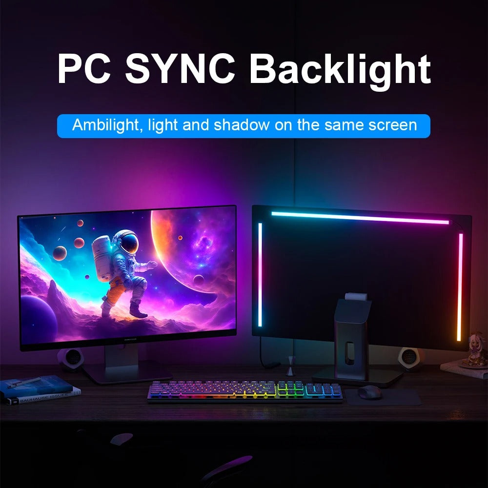GlowSync Smart RGB Monitor Backlight Strip - Immersive Gaming & TV Experience