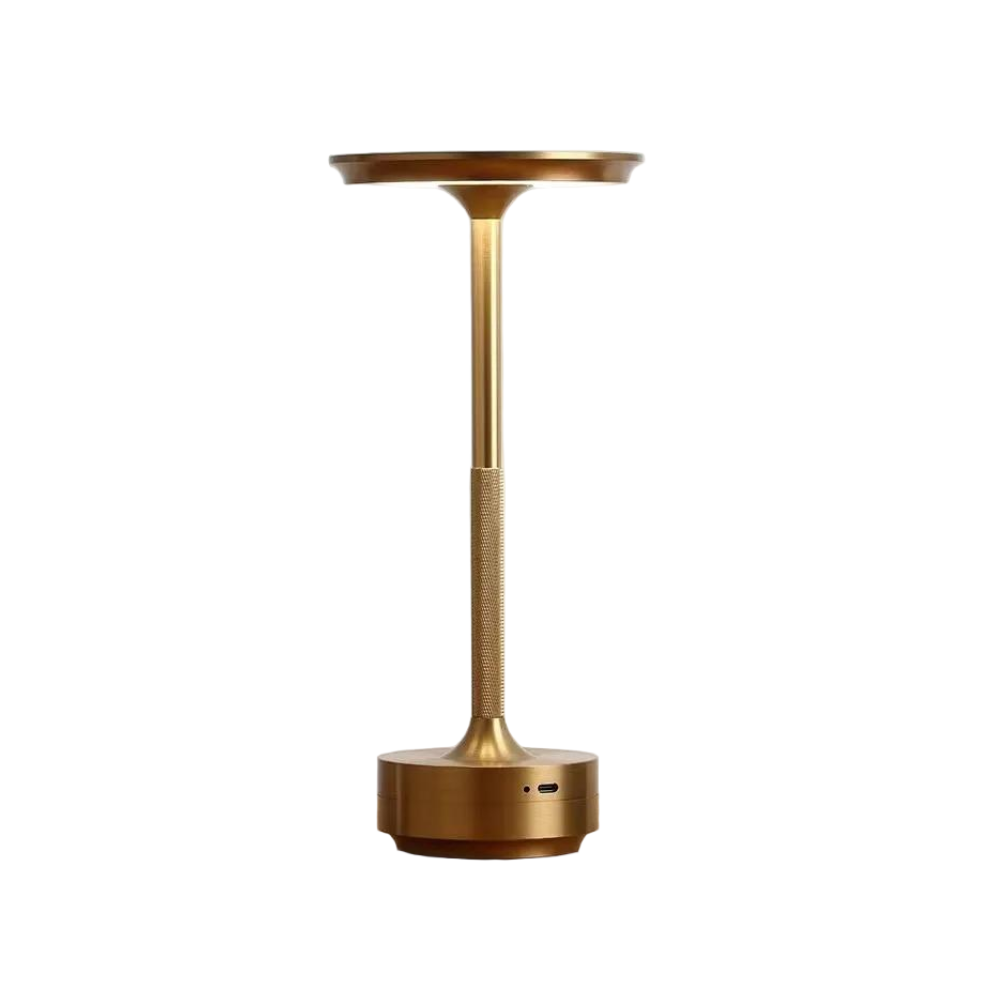 Modern Aluminum Touch Table Lamp, Dimmable Portable Rechargeable LED Night Light for Bedside