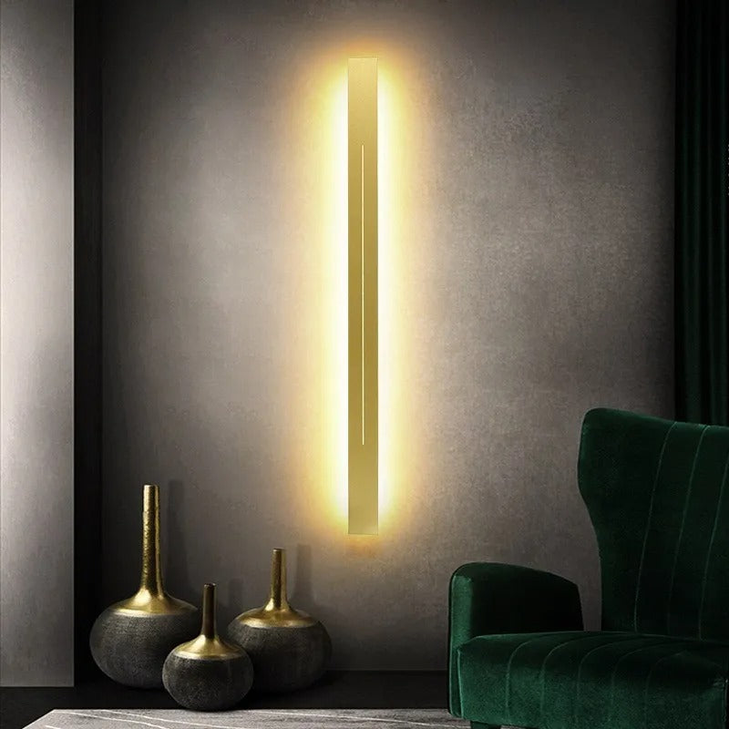Luminaire Home - Modern LED Wall Sconce, Gold & Black Decorative Light Fixture