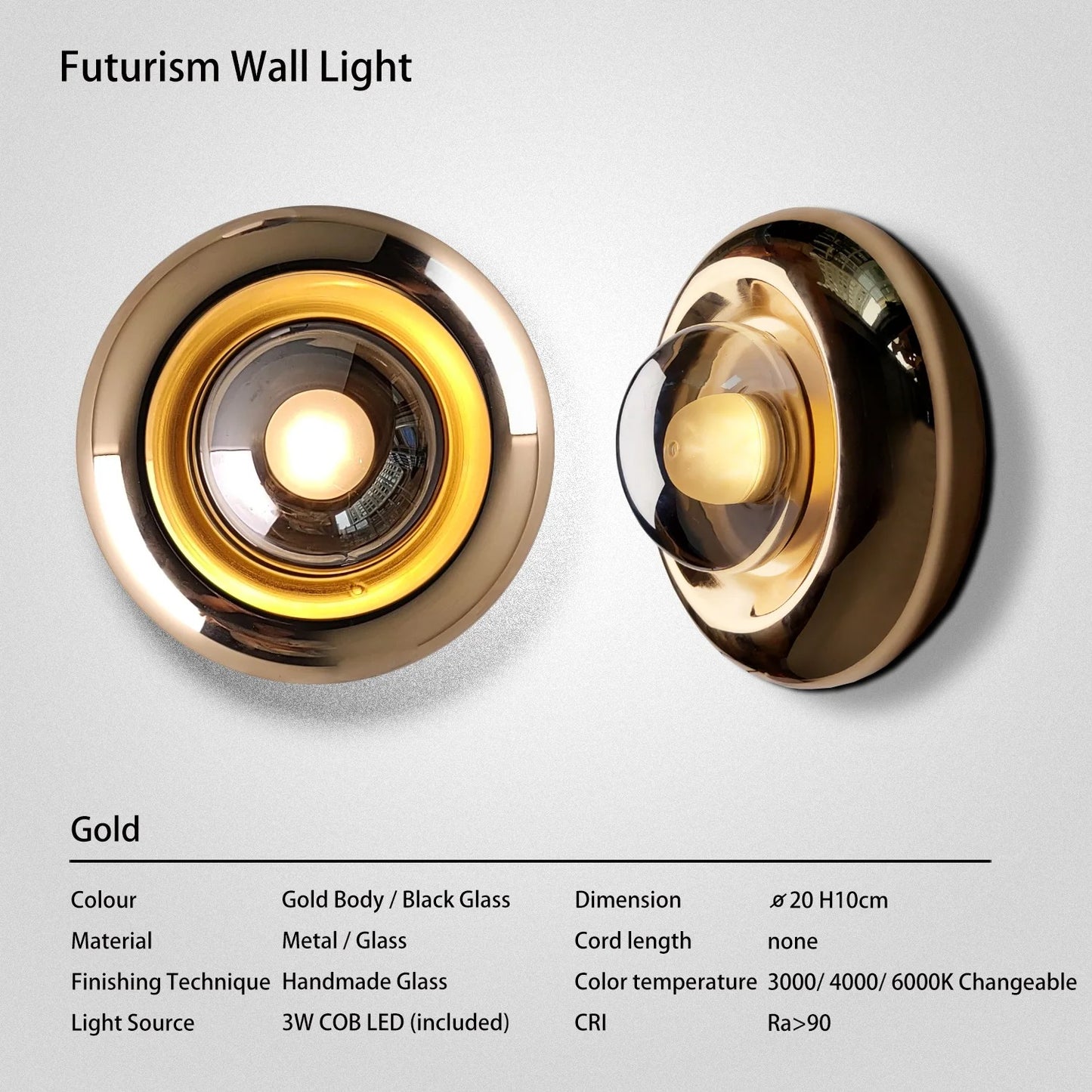 Artiva - Bauhaus LED Glass Wall Sconce – Modern Light Fixture