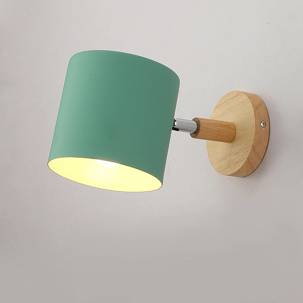 Luminos Nordic Macaron LED Wall Sconce - Minimalist Solid Wood Indoor Light