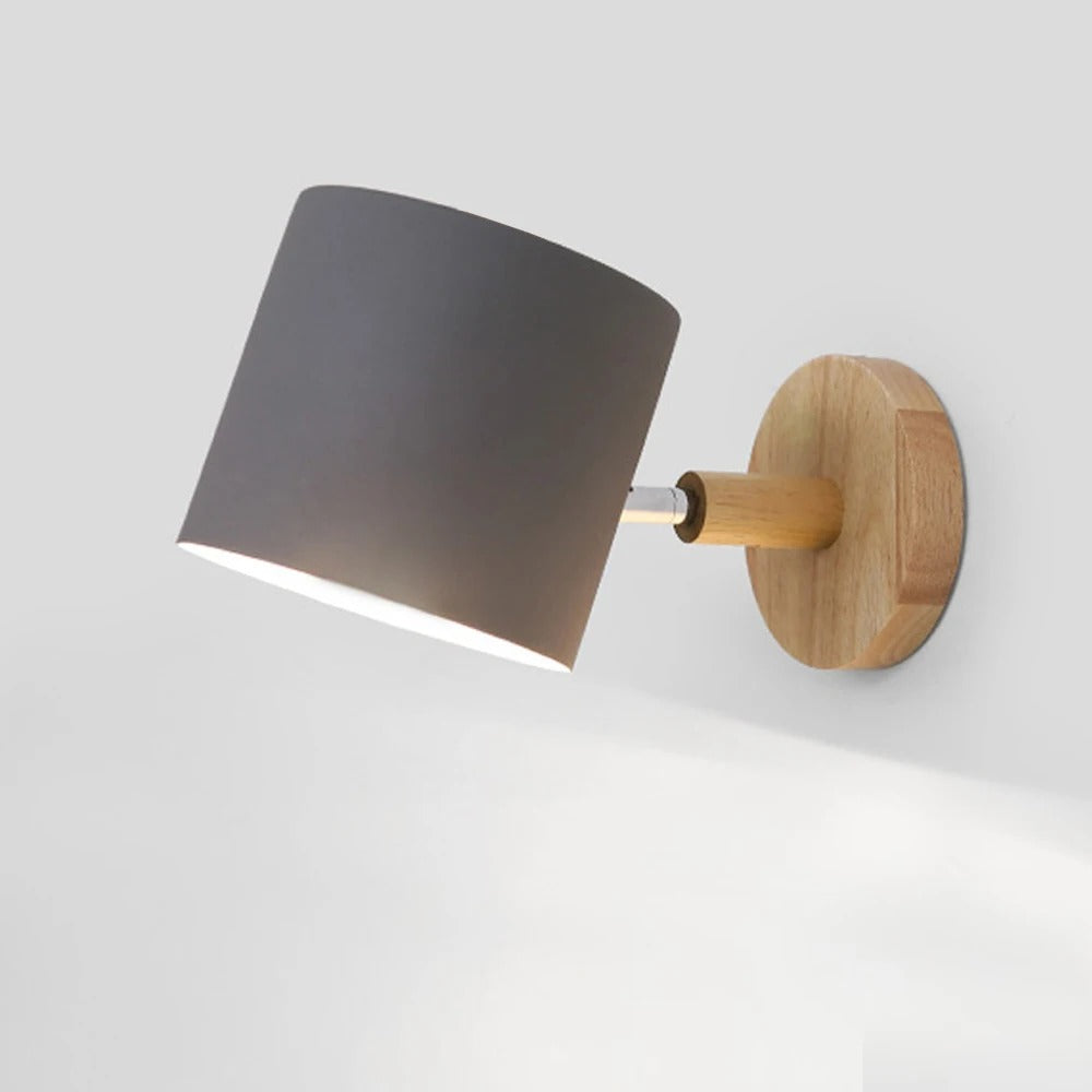 Luminos Nordic Macaron LED Wall Sconce - Minimalist Solid Wood Indoor Light