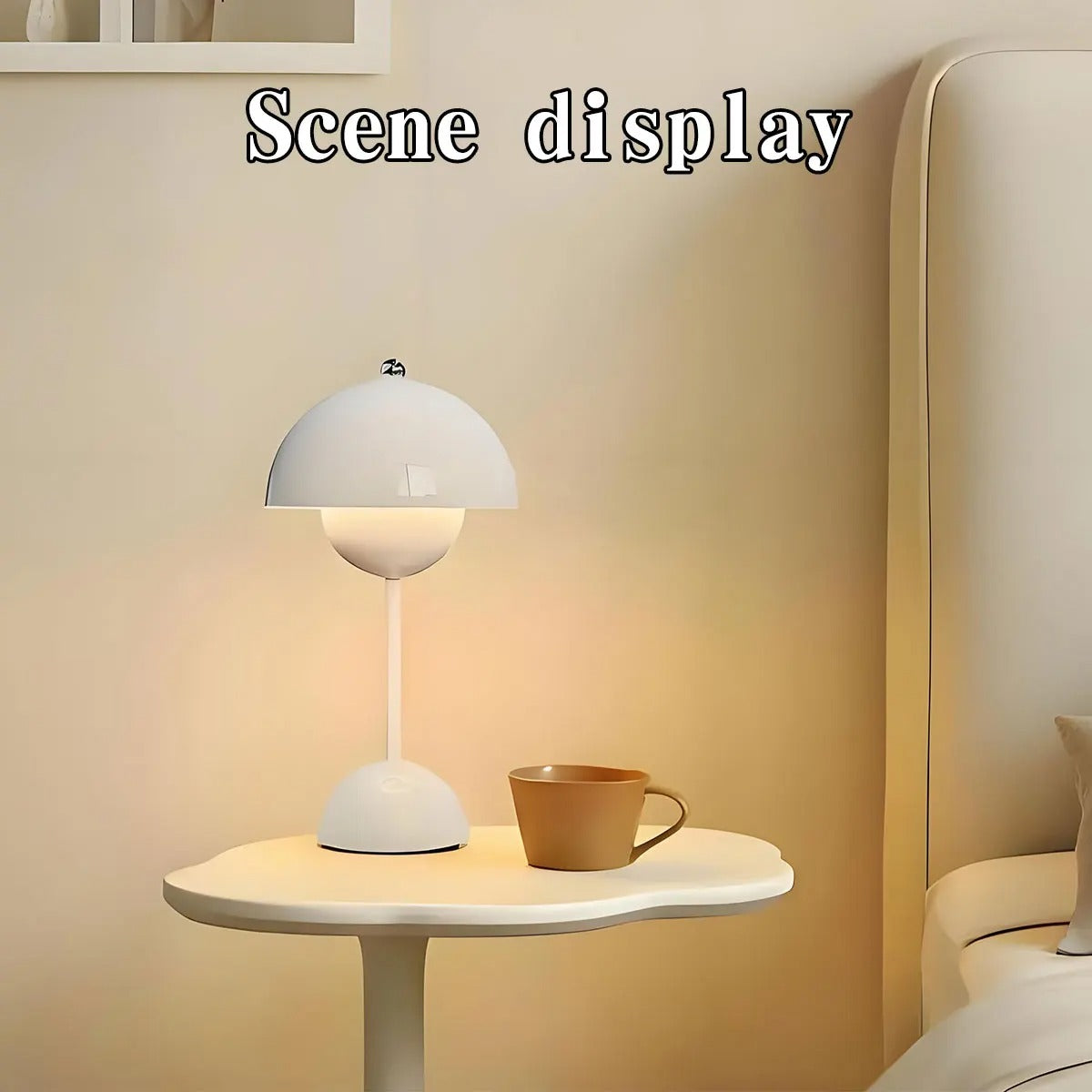 Home Decor Hub - Modern Mushroom LED Table Lamps, Rechargeable Touch Night Light